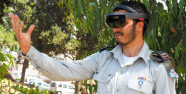 Israeli soldier tests Microsoft HoloLens augmented reality headset for battlefield use
