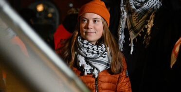 Greta Thunberg at a pro-Palestinian rally in Mannheim, Germany, December 2024