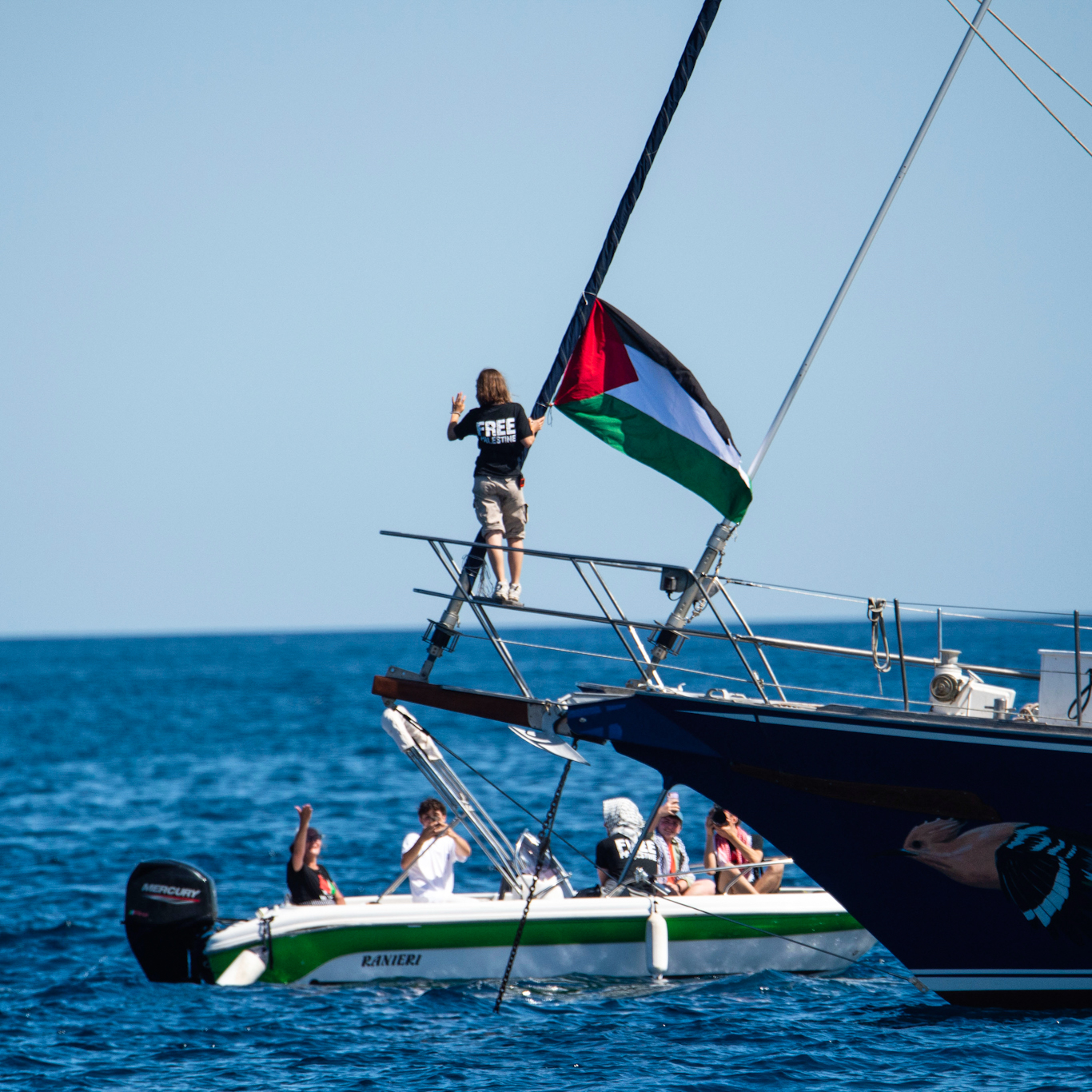 Greta Thunberg boards Gaza-bound aid ship in Italy