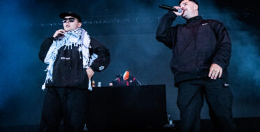 Kneecap performs live on stage at NorthSide Festival in Aarhus, Denmark, June 2025