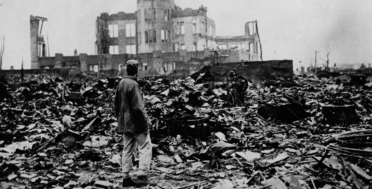 A man looks over the expanse of ruins left the explosion of the atomic bomb on August 6, 1945 in Hiroshima, Japan. Some 140,000 people died here immediately. Photo | AP