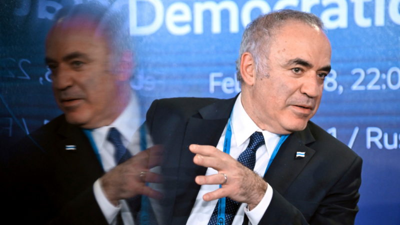 Garry Kasparov attends the 59th Munich Security Conference in Germany on Feb. 18, 2023. Alexi Witwicki | AP